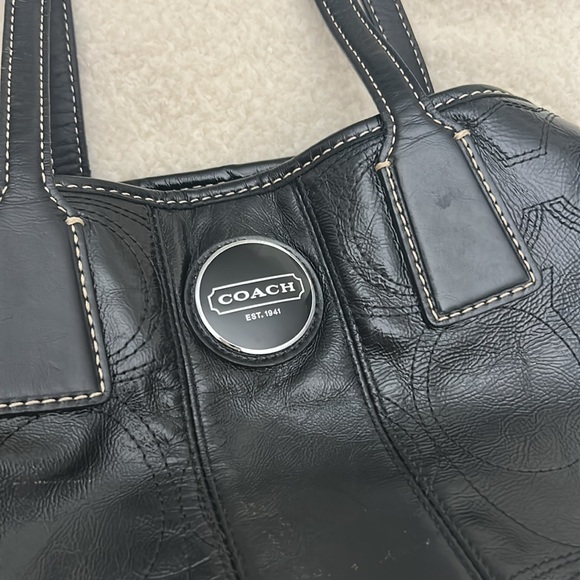 Coach Carryall Black Patent Leather Bag - Picture 13 of 13
